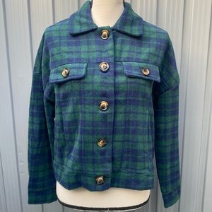 LuLaRoe Plaid Berlin Semi Crop Jacket
